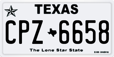 TX license plate CPZ6658