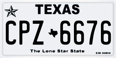 TX license plate CPZ6676