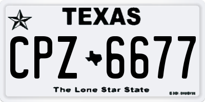 TX license plate CPZ6677