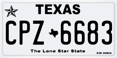 TX license plate CPZ6683