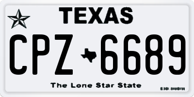 TX license plate CPZ6689