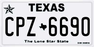 TX license plate CPZ6690