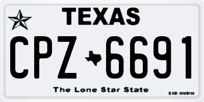 TX license plate CPZ6691