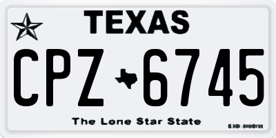 TX license plate CPZ6745