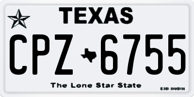 TX license plate CPZ6755
