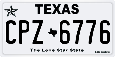 TX license plate CPZ6776