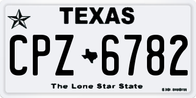 TX license plate CPZ6782