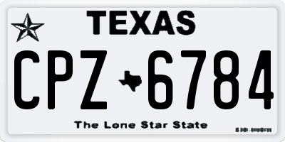 TX license plate CPZ6784
