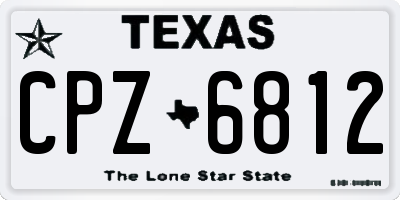 TX license plate CPZ6812