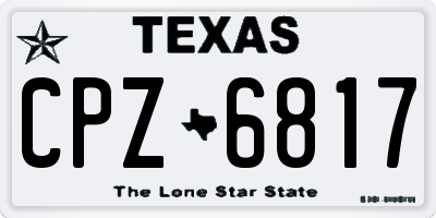 TX license plate CPZ6817