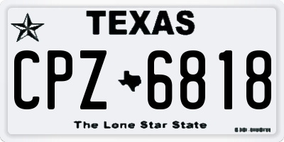 TX license plate CPZ6818