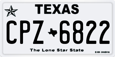 TX license plate CPZ6822