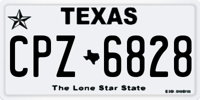 TX license plate CPZ6828