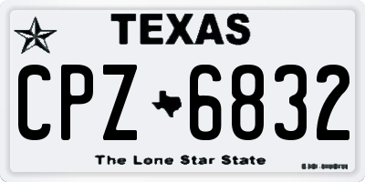 TX license plate CPZ6832