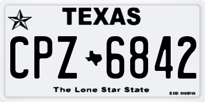 TX license plate CPZ6842