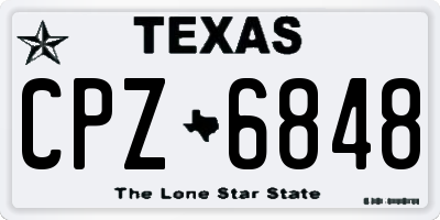TX license plate CPZ6848