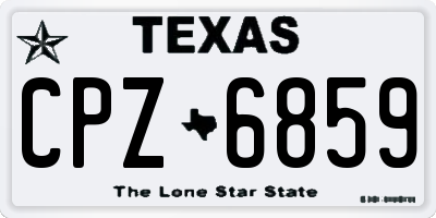 TX license plate CPZ6859