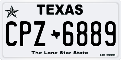 TX license plate CPZ6889