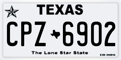 TX license plate CPZ6902