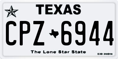 TX license plate CPZ6944