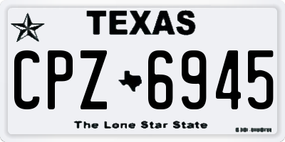 TX license plate CPZ6945
