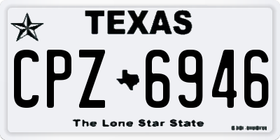 TX license plate CPZ6946