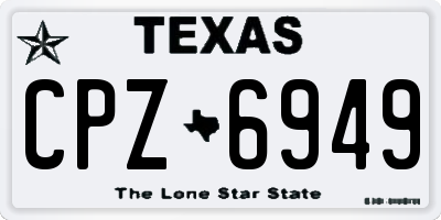TX license plate CPZ6949