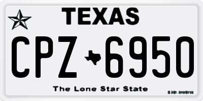 TX license plate CPZ6950
