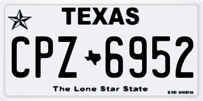 TX license plate CPZ6952