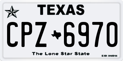 TX license plate CPZ6970