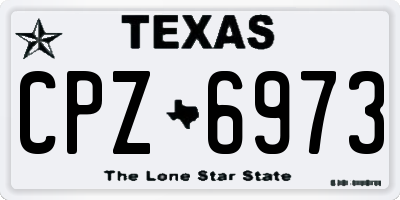 TX license plate CPZ6973