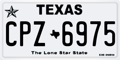 TX license plate CPZ6975