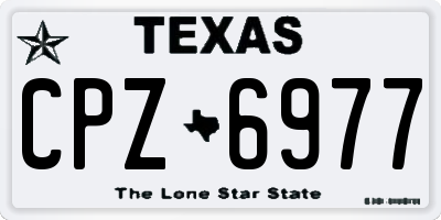 TX license plate CPZ6977