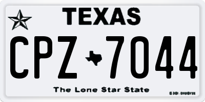 TX license plate CPZ7044