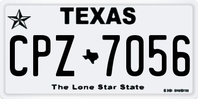 TX license plate CPZ7056