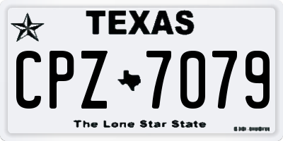 TX license plate CPZ7079