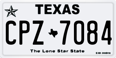 TX license plate CPZ7084