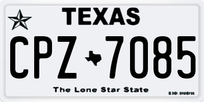 TX license plate CPZ7085