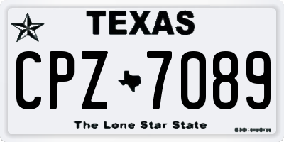TX license plate CPZ7089