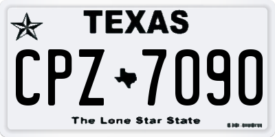 TX license plate CPZ7090