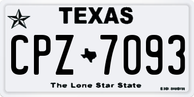TX license plate CPZ7093