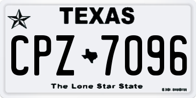 TX license plate CPZ7096