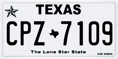 TX license plate CPZ7109