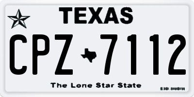 TX license plate CPZ7112