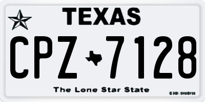 TX license plate CPZ7128