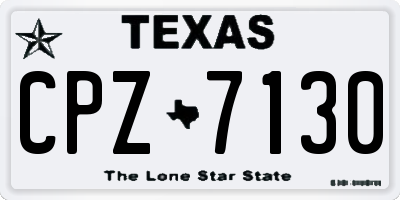 TX license plate CPZ7130