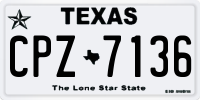 TX license plate CPZ7136