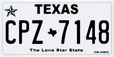 TX license plate CPZ7148