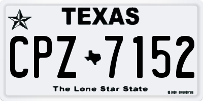 TX license plate CPZ7152