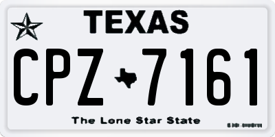 TX license plate CPZ7161